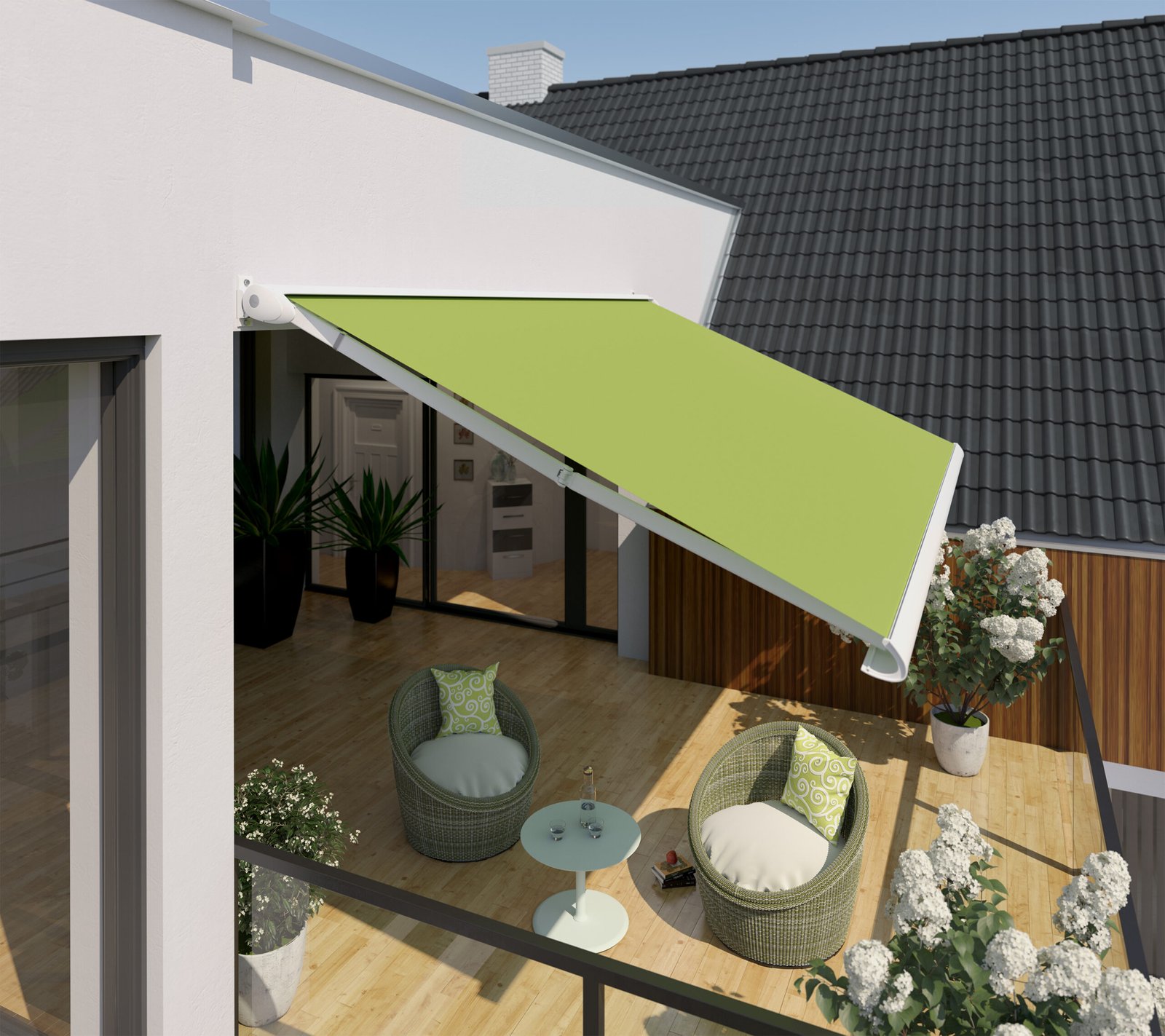 Lewens Toscana zonnescherm op terras